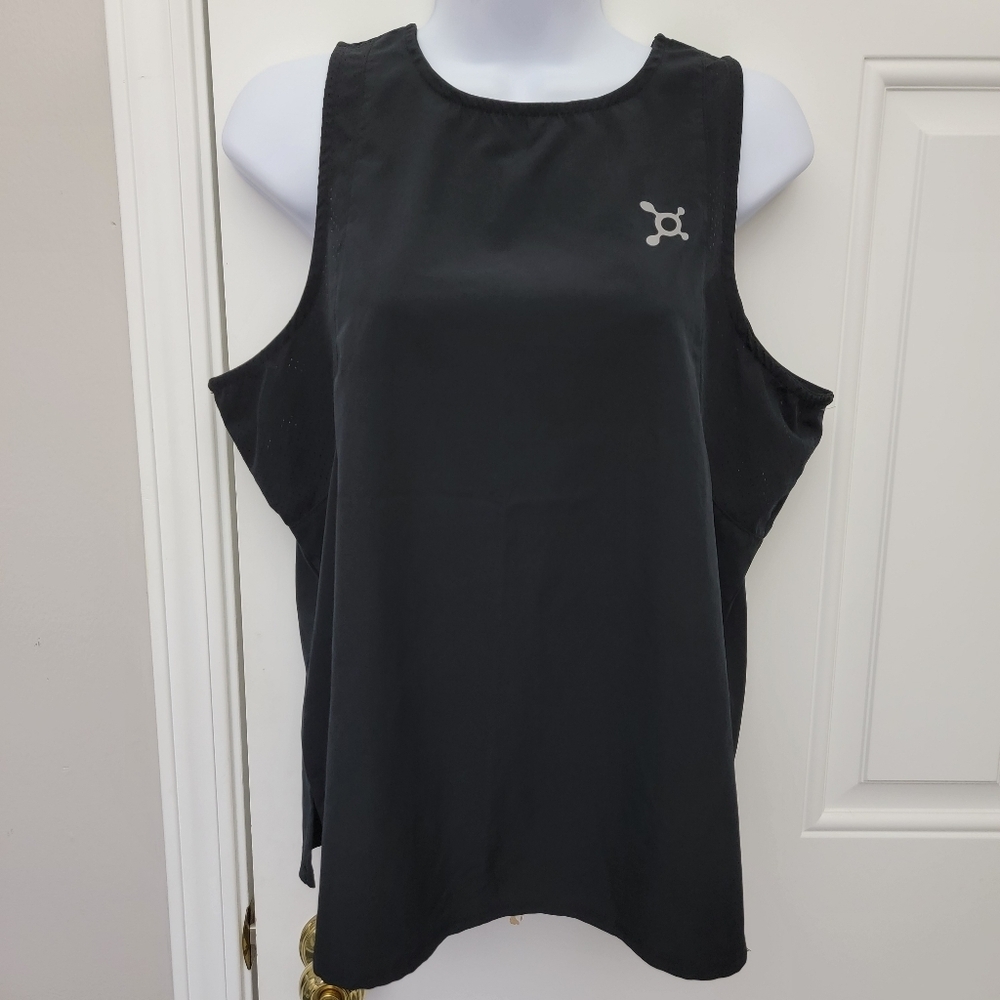 Orangetheory Fitness Black Lightweight Mesh Panel Run Tank Logo Size Small